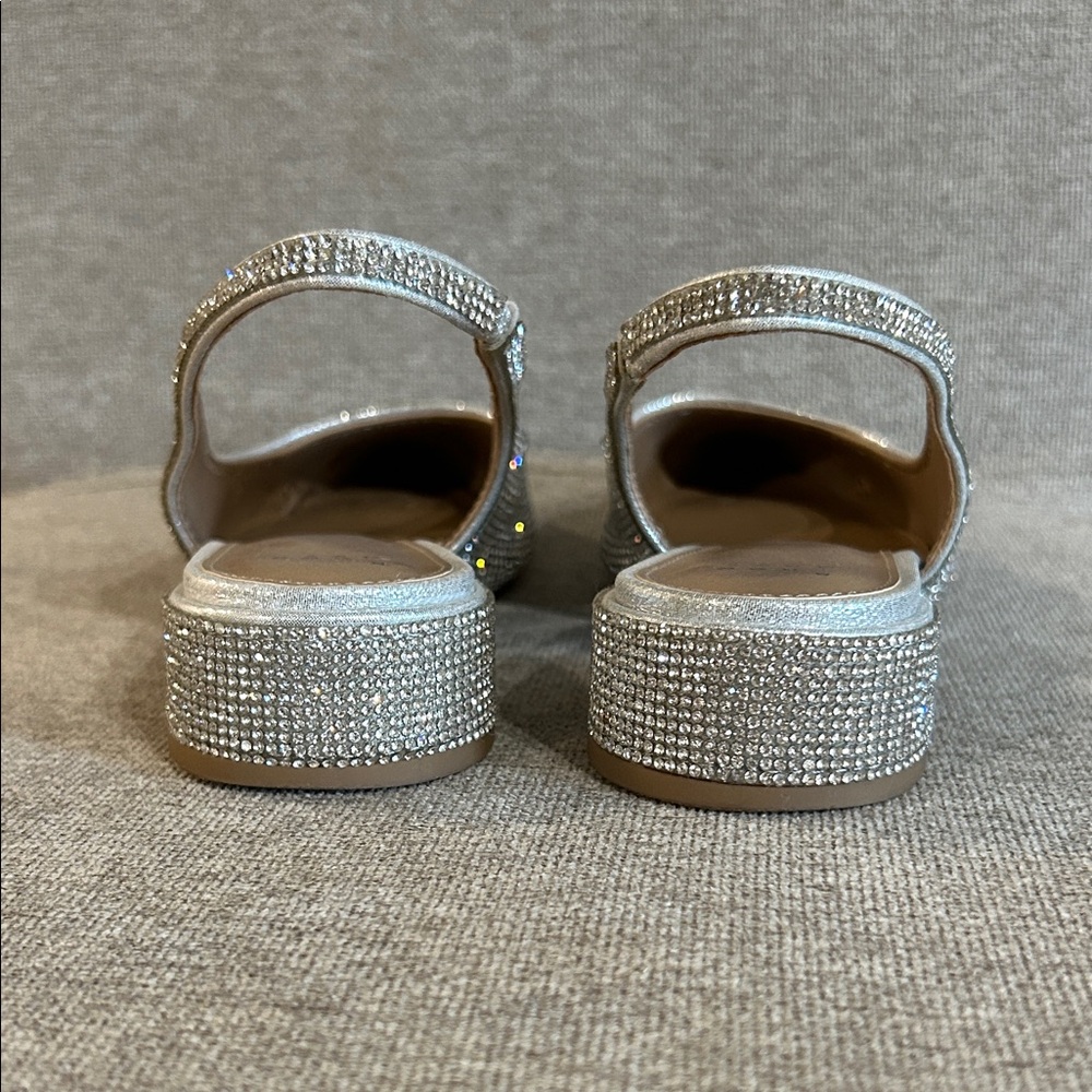 Silver Rhinestone Slingbacks - Picture 3 of 4